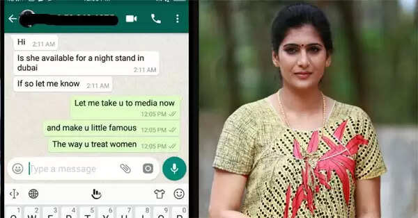 ദുബൈയില് ഒരു രാത്രിയില് താരത്തെ ലഭിക്കുമോ? അശ്ലീല ചുവയോടെ സംസാരിച്ച യുവാവിന് സ്ക്രീന് ഷോട്ടിലൂടെ 'പണി' കൊടുത്ത് നടി നേഹ