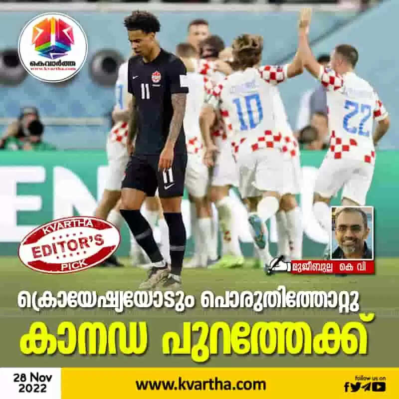 ക്രൊയേഷ്യയോടും പൊരുതിത്തോറ്റു, കാനഡ പുറത്തേക്ക്