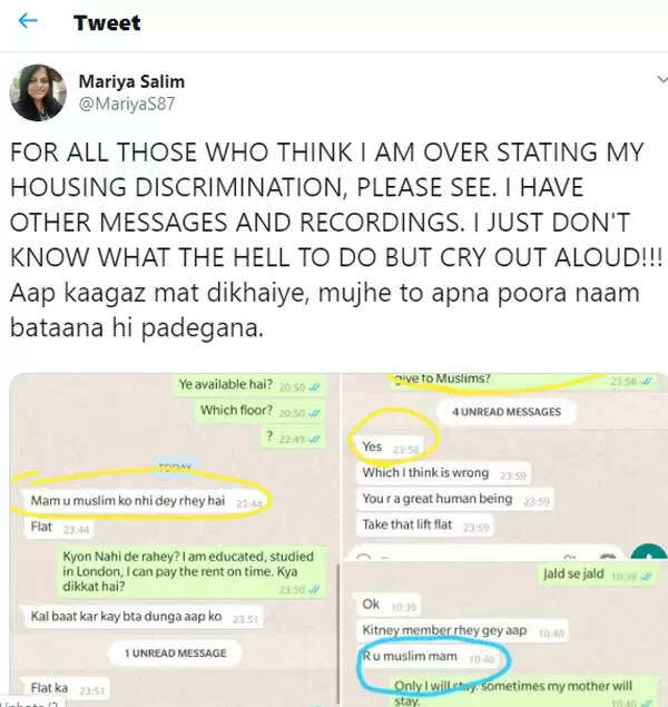 'എന്റെ വീട്ടില് ഒരു മുസ്ലിമും താമസിക്കുന്നത് ഇഷ്ടമല്ല'; മുസ്ലീം വിഭാഗത്തില് ജനിച്ചുപോയത് കൊണ്ട് താമസിക്കാന് വീട് കിട്ടാതെ അലയേണ്ടി വന്ന എഴുത്തുകാരിയും സാമൂഹ്യ പ്രവര്ത്തകയുമായ യുവതി രാജ്യത്തിന്റെ തലസ്ഥാനനഗരിയില് നേരിട്ട ദുരനുഭവവും പങ്കുവെയ്ക്കുന്നു