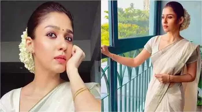 സെറ്റ് സാരിയില് അതിസുന്ദരിയായി നയന്താര