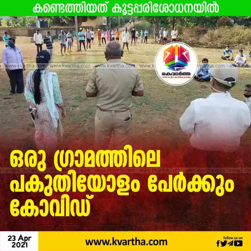 ഒരു ഗ്രാമത്തിലെ പകുതിയോളം പേർക്കും കോവിഡ്