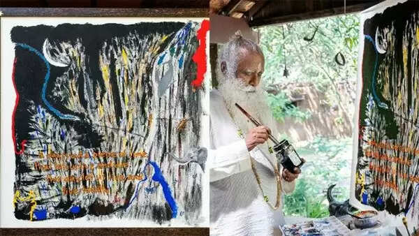 കൊവിഡ് ചാരിറ്റി ഫണ്ടിലേക്ക് പണം കണ്ടെത്താന് ജഗ്ഗി വാസുദേവിന്റെ പെയിന്റിംഗ് ലേലത്തില് വിറ്റത് 4.14 കോടി രൂപയ്ക്ക്