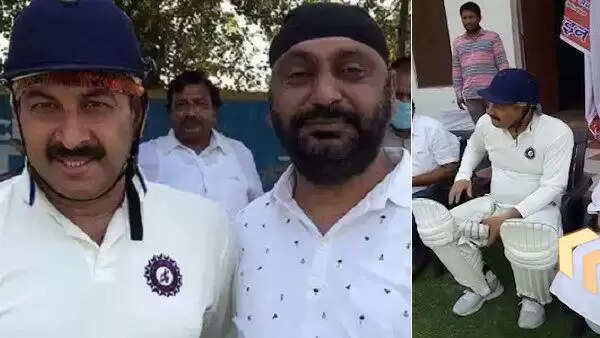 ലോക്ക് ഡൗണ് ലംഘിച്ച് ബിജെപി നേതാവിന്റെ ക്രിക്കറ്റ് കളി, ദൃശ്യങ്ങള് പുറത്ത്