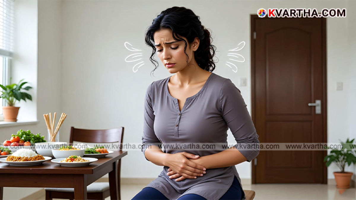 Diagram of human digestive system showing stomach and intestines