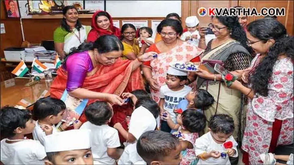 Children from Shishu Vihar Visit Minister Veena George's Office