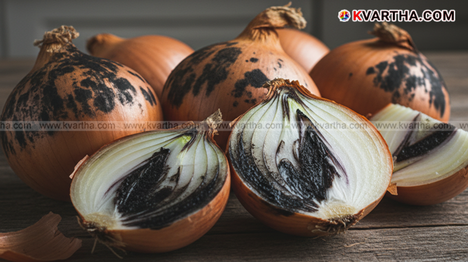 Onion with black fungal patches harmful for liver