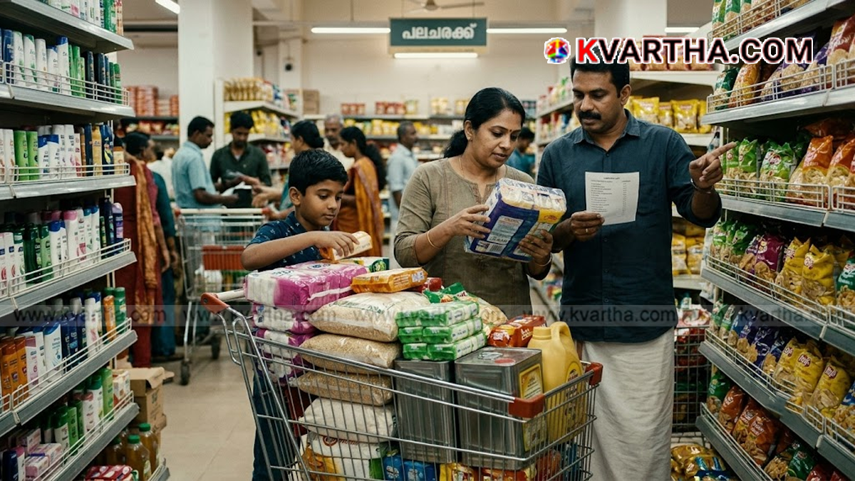 Representational image of consumers shopping for FMCG products in an Indian supermarket