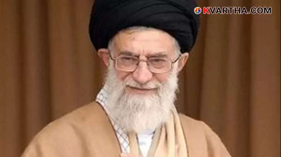 Portrait of Ayatollah Ali Khamenei, Iran's Supreme Leader.