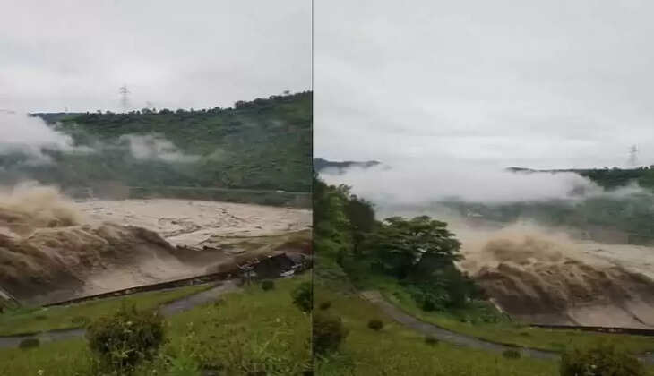 Video: Malana dam breaks in Himachal Pradesh, raging river engulfs building, Video, Social Media, Malana Dam, Breaks, Himachal Pradesh, Raging.