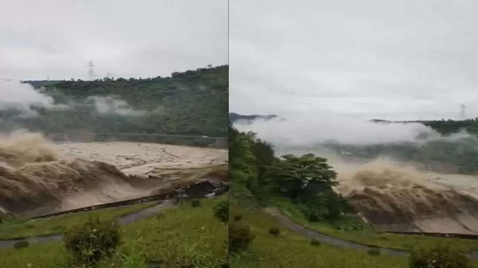 Video: Malana dam breaks in Himachal Pradesh, raging river engulfs building, Video, Social Media, Malana Dam, Breaks, Himachal Pradesh, Raging.