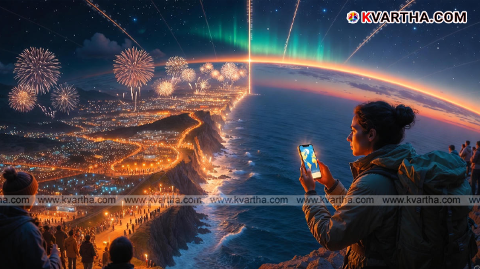 Map showing International Date Line in Pacific Ocean