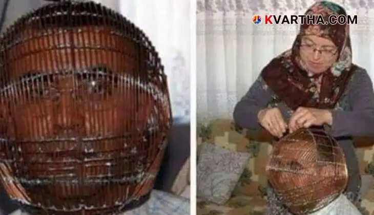 Man locked in an iron cage to quit smoking