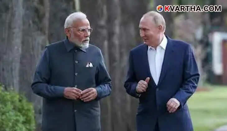 PM Modi and President Putin during their meeting in Moscow, Russia.