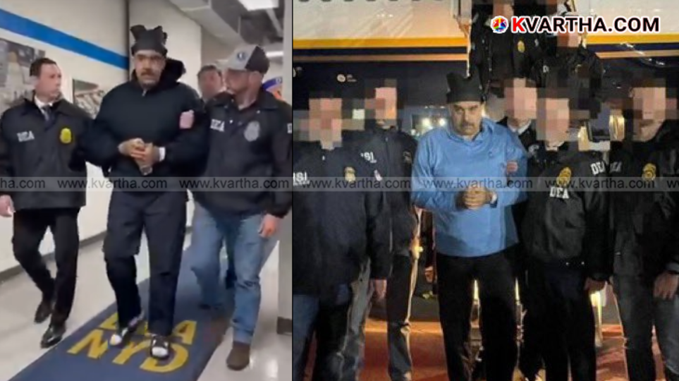 Nicolas Maduro with handcuffs in US custody