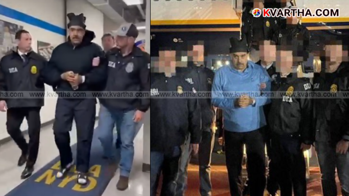 Nicolas Maduro with handcuffs in US custody