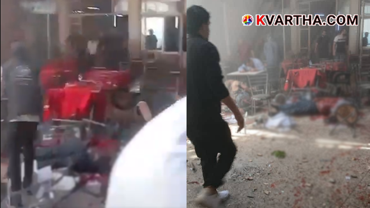 Aftermath of the bomb blast in Damascus