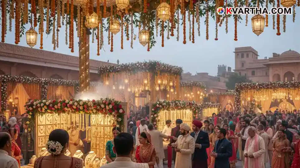 Indian wedding couple during peak season
