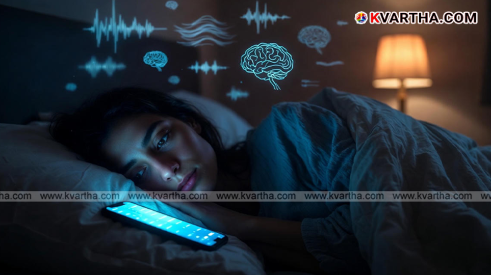 Person sleeping with a mobile phone next to their head.