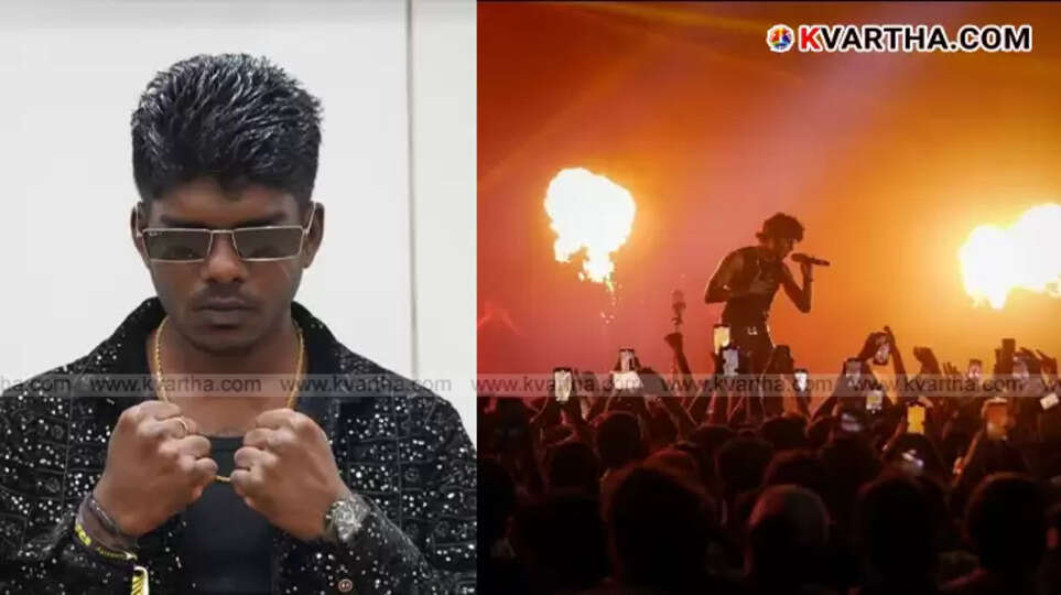 Rapper Vedan performing on stage.