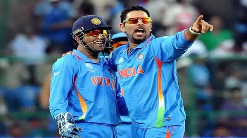 Yuvraj Singh and MS Dhoni, Indian cricketers