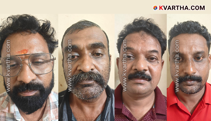  A police team conducting a raid on an illegal spa in Veerapajetta.