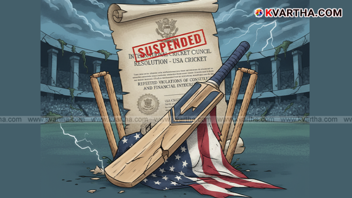 Representational image of ICC and USA Cricket logos, symbolizing the suspension.