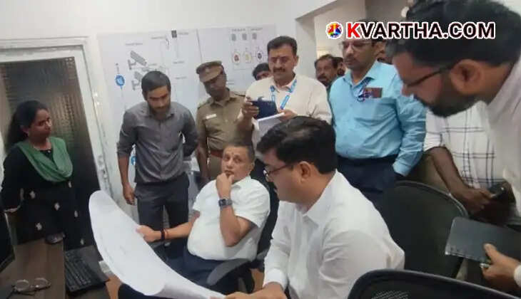 Southern Railway Additional General Manager Vipin Kumar inspecting the Palakkad-Madukkarai railway route.