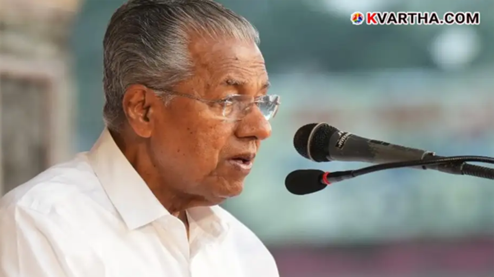 Chief Minister Pinarayi Vijayan addressing a mass gathering ahead of 2026 elections.