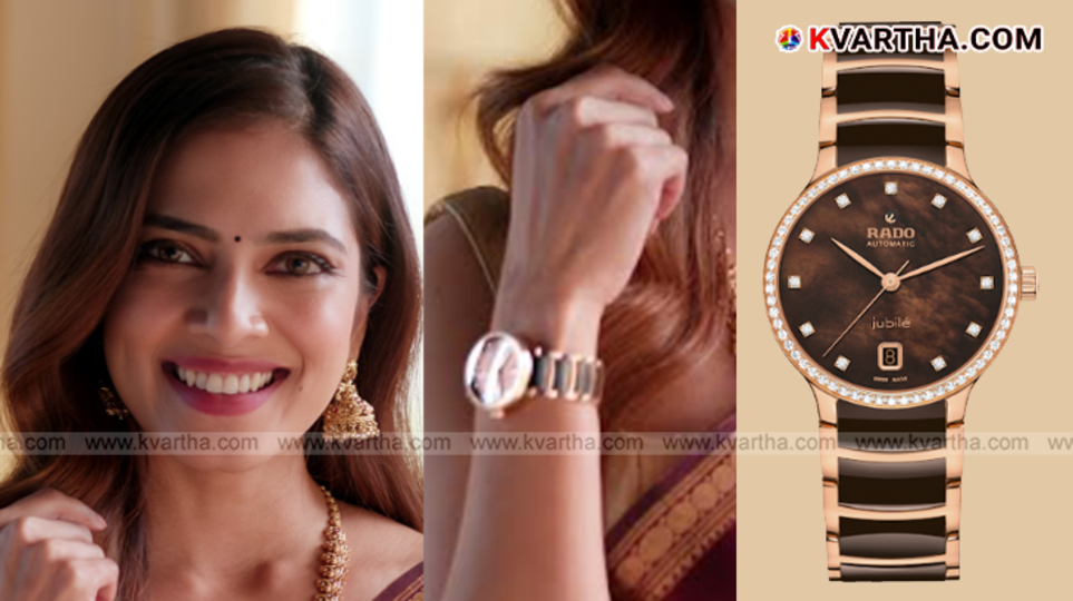 Malavika Mohanan with Rado Centrix watch