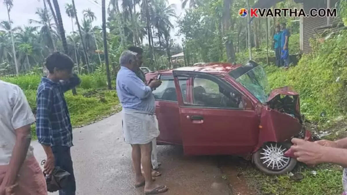 Elderly Man Dies After Car Loses Control And Crashes Into Wall At Chembanthotty Alakode
