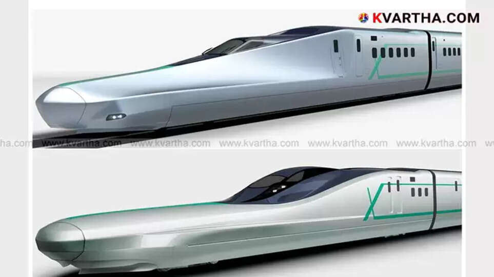 A Shinkansen high-speed bullet train in Japan.