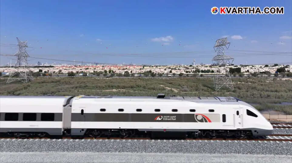 Modern Etihad Rail passenger train view&nbsp;