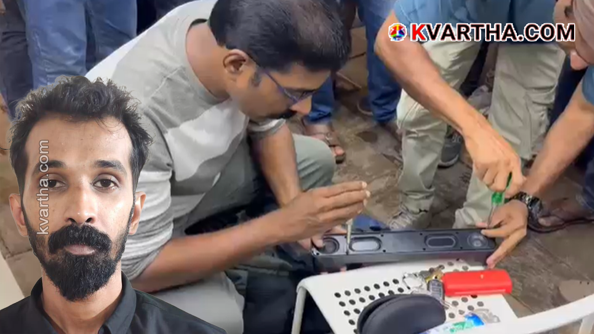 Image reflecting MDMA seizure hidden in speaker and water bottle in Mattannur