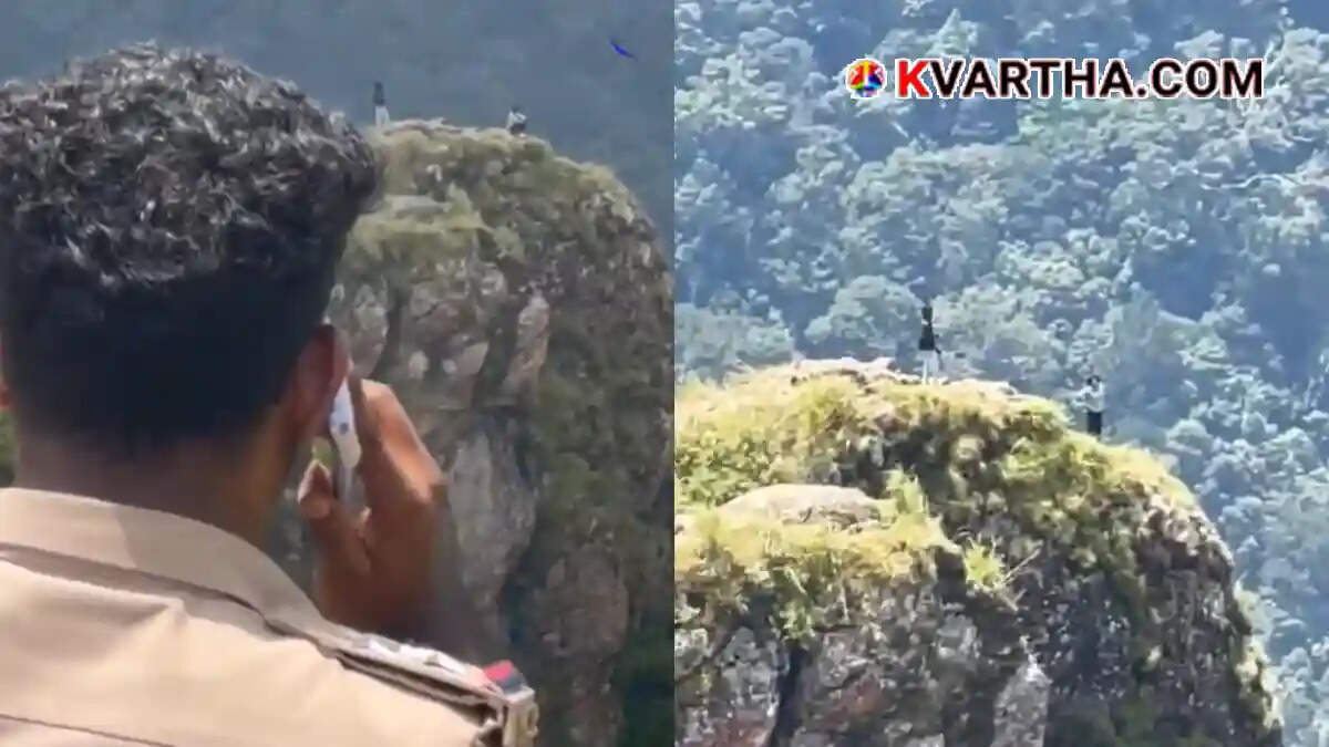 Image reflecting the rescue operation at Parunthumpara, Idukki