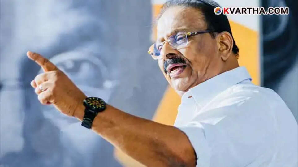 K Sudhakaran addressing media on leadership change speculation