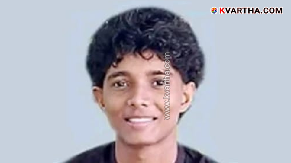 Portrait of 16 year old student Shivadev who died in Mattannur