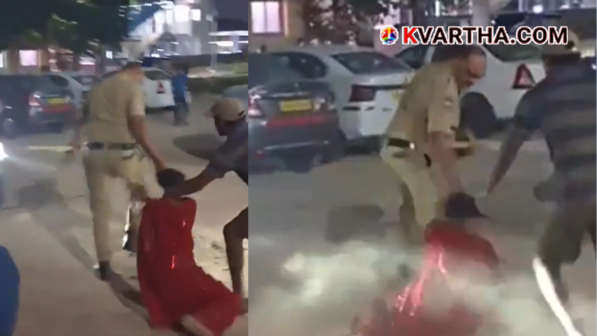 Image reflecting police assault and railway station incident in Hyderabad