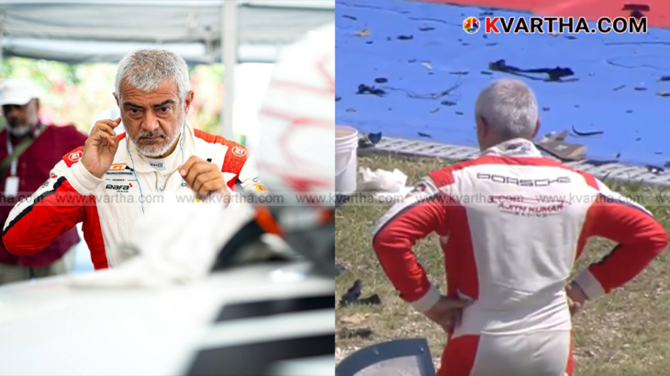 Actor Ajith Kumar cleaning racing track after an accident