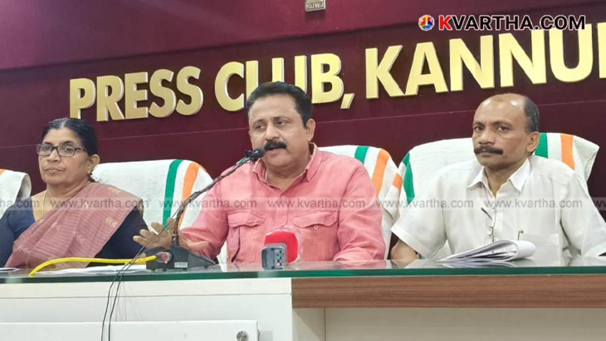 Payyavoor Grama Panchayat President Saju Xavier addressing a press conference about the 'Mangalyam' project.