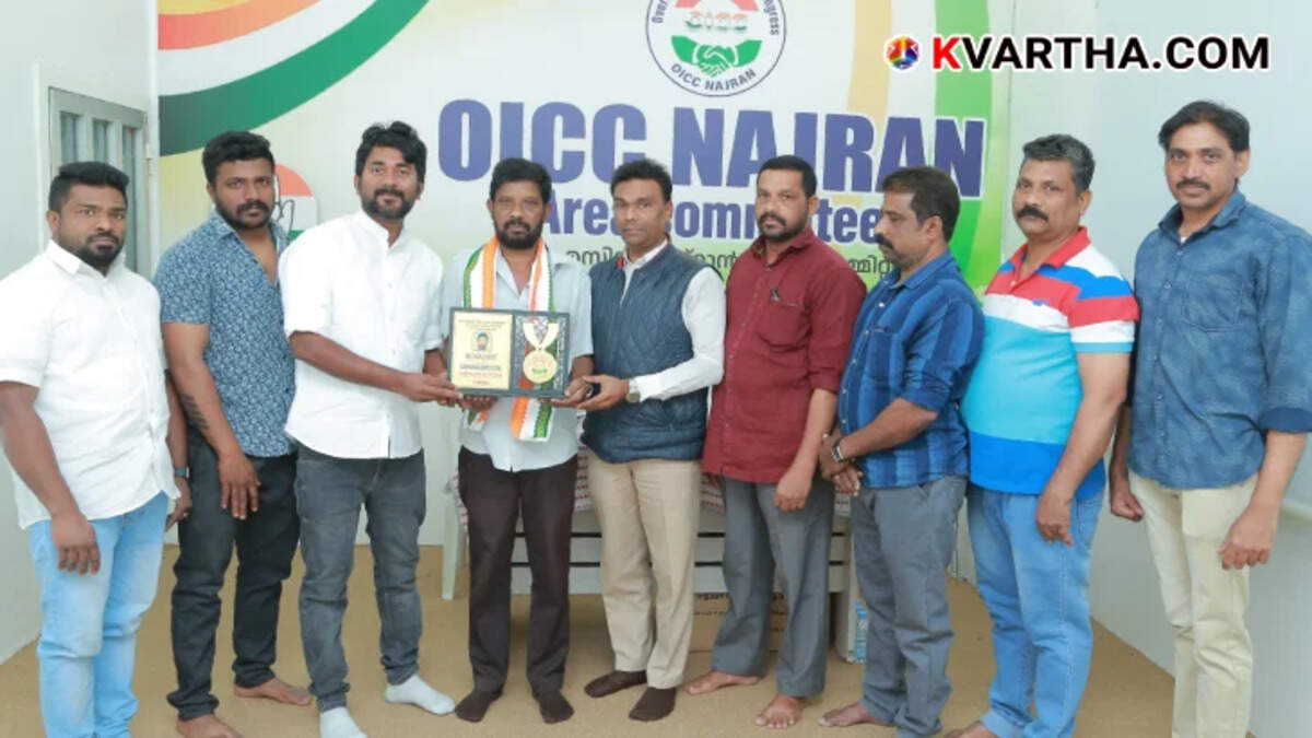 radhakrishnan honored by oicc najran on his return after 23 