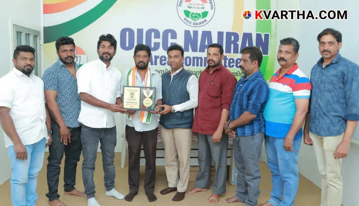 radhakrishnan honored by oicc najran on his return after 23