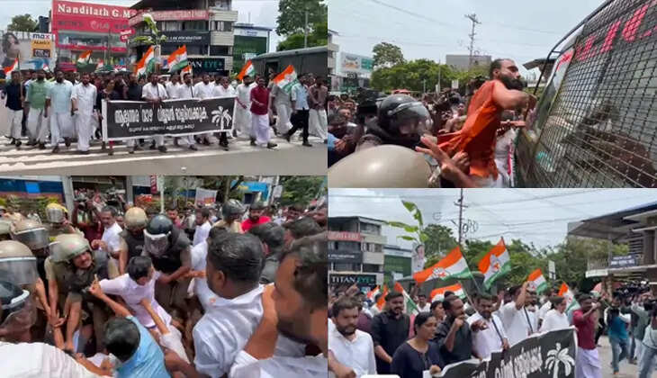 Youth Congress Protest in Kannur