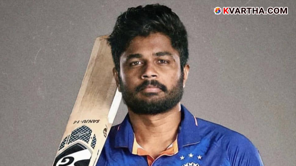 Sanju Samson celebrating India's T20 World Cup victory at Ahmedabad stadium