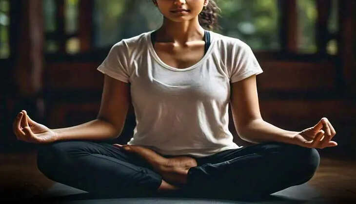 A person meditating