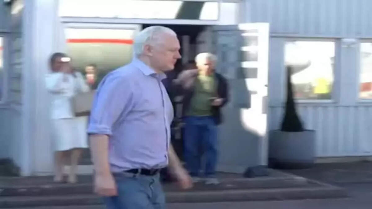 Julian Assange walks free after plea deal with US in WikiLeaks espionage case,&nbsp;Julian Assange, Walks, Freed, Plea Deal, International