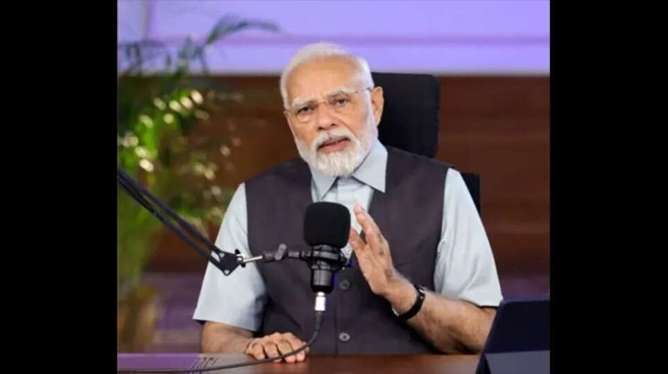 PM Modi discussing political issues in Man Ki Baat