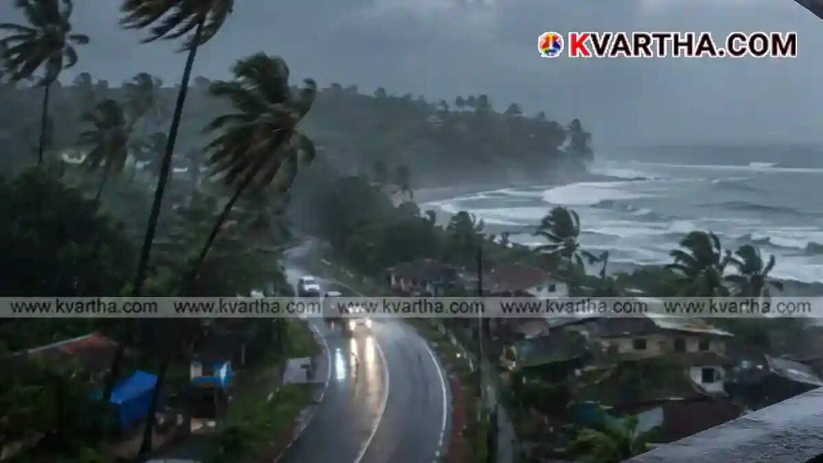 Representational image reflecting heavy rains and yellow alert weather conditions in Kerala