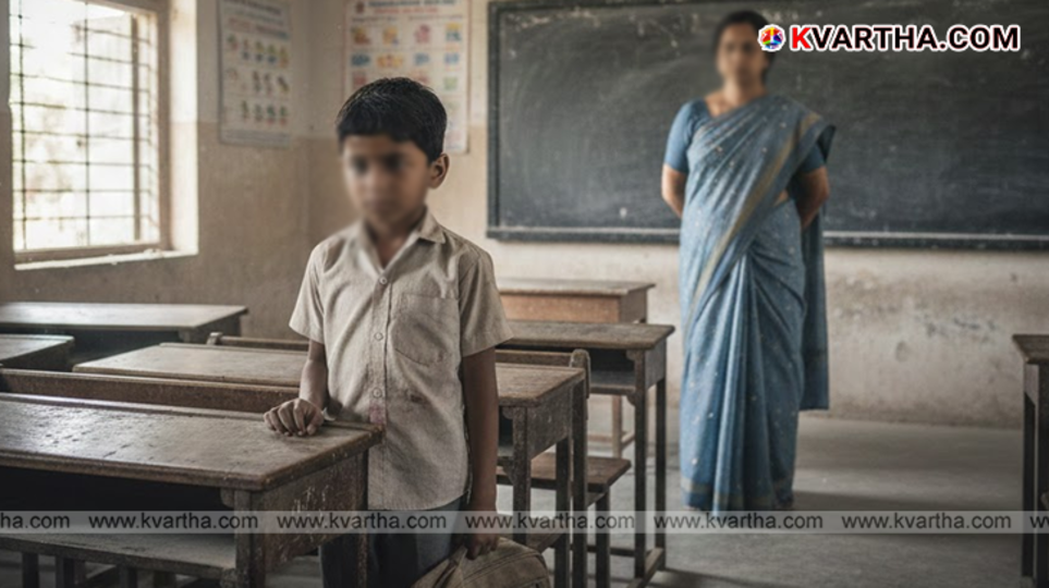 School classroom symbolic image of a student being punished