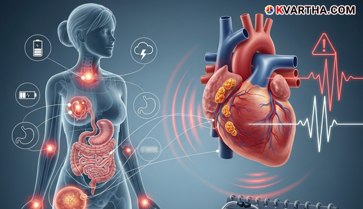 An infographic explaining chronic inflammation and its effects on heart health.