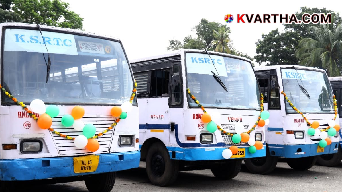 KSRTC bus under the Priyadarshini free travel scheme.